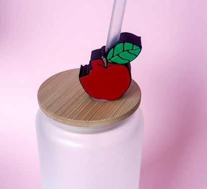 3D Apple Straw Topper — Teacher Straw Charm 10mm