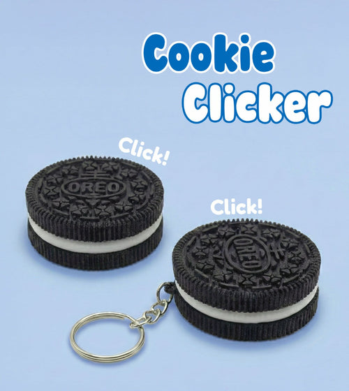 3D Sandwich Cookie Clicker Keychain — Fidget Stress Relief Charm