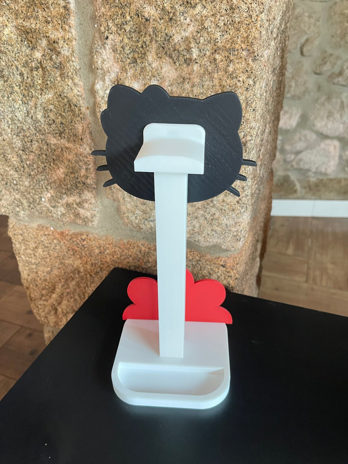 3D Kawaii Cat Headphone Stand — Cute Character Desk Holder