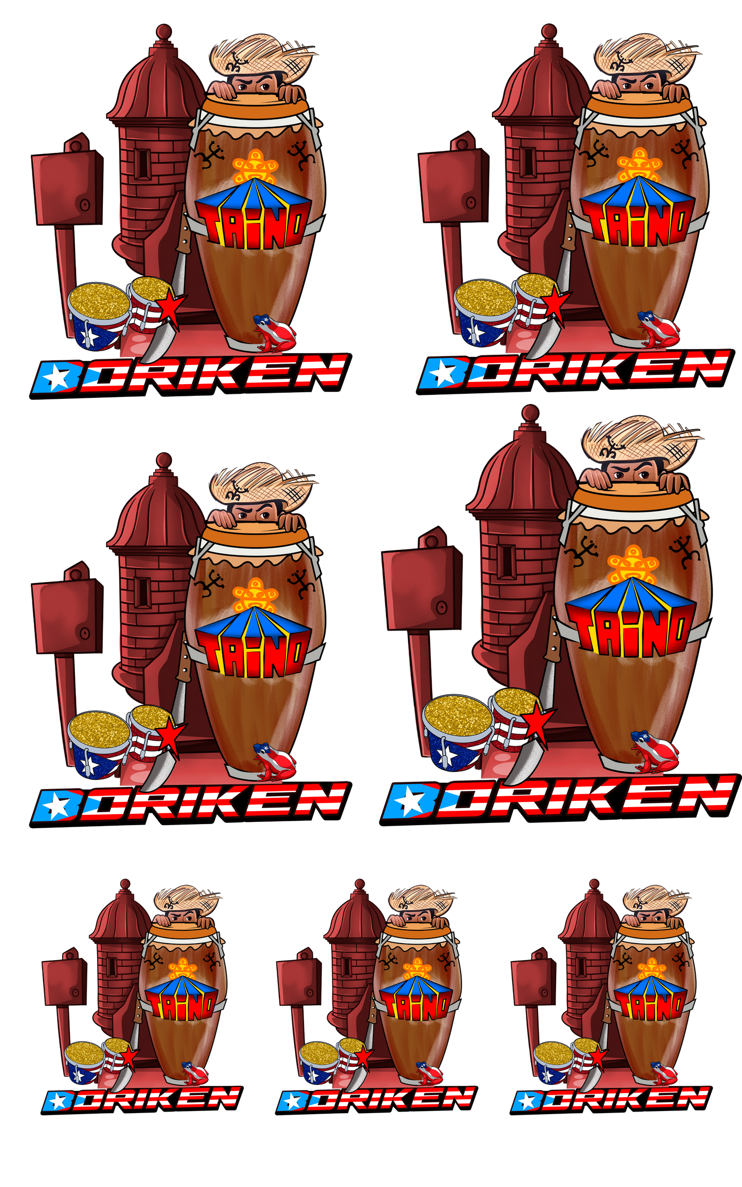 BORINQUEN Dtf Premade Gang sheets