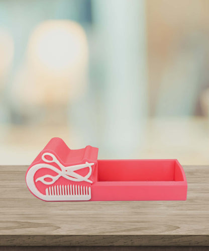 3D Beauty Salon Business Card Holder — Hairstylist Desk Accessory