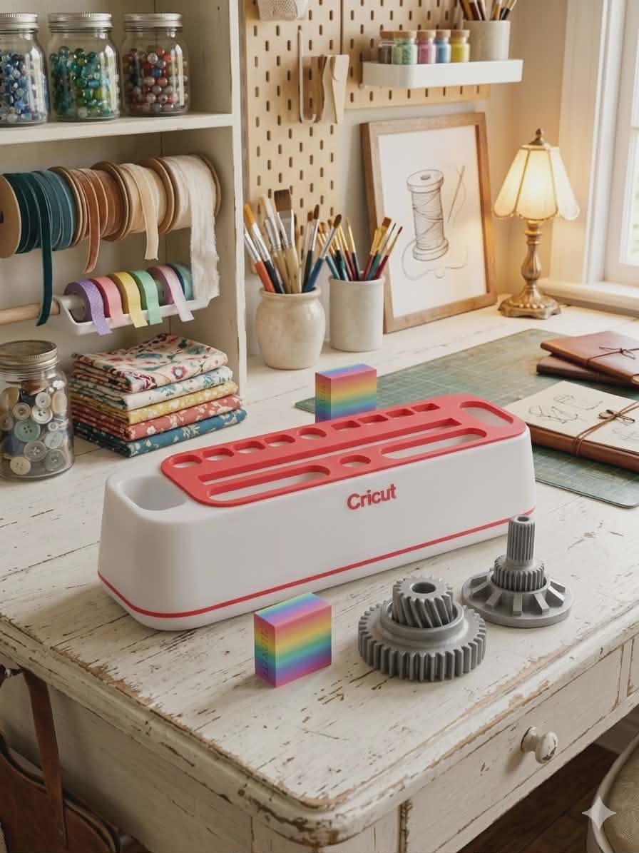 3D Craft Tool Organizer — Cutting Machine Blade & Pen Station