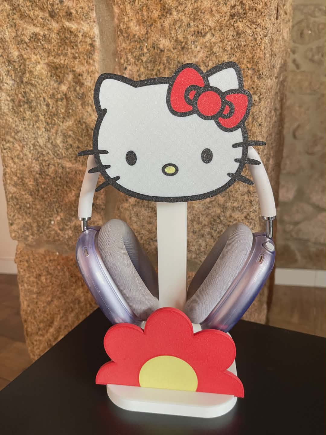 3D Kawaii Cat Headphone Stand — Cute Character Desk Holder