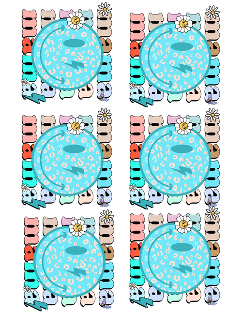 DTF Gang Sheet — Mama Retro Bubble Letters · Colorful Pastel Pack